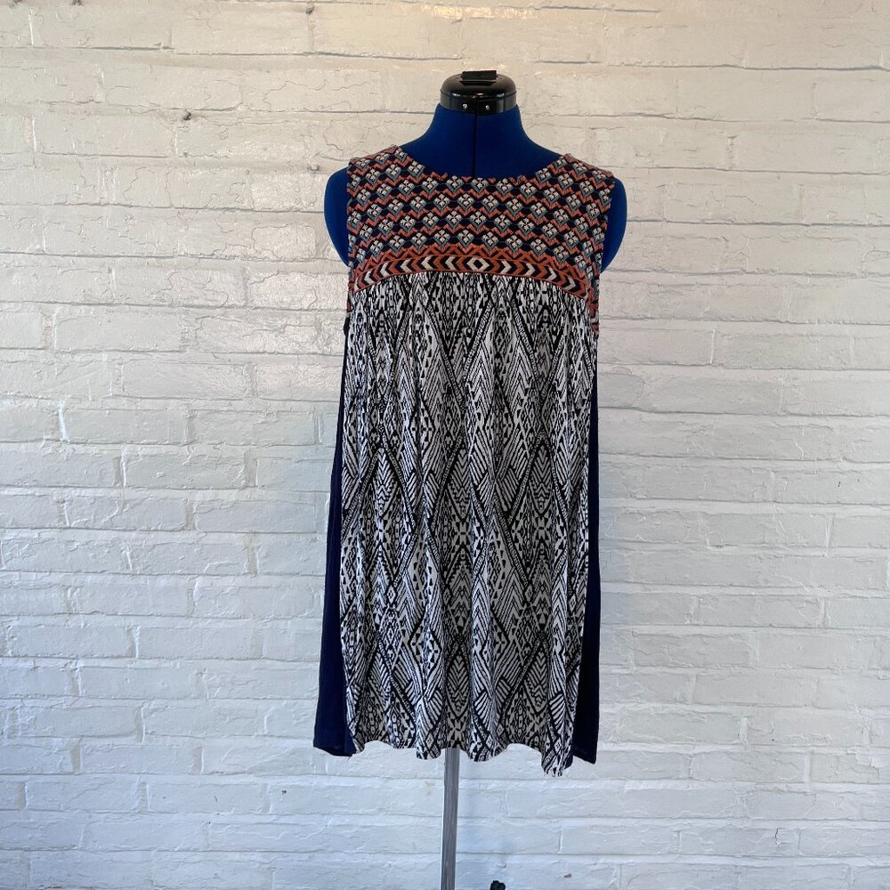 THML Fun Summer Pullover Dress in Pattern Blocks